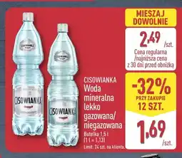 ALDI Woda mineralna lekko gazowana Cisowianka oferta