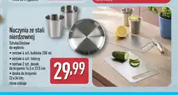 ALDI Naczynia ze stali nierdzewnej zestaw 2 szt. desek do krojenia 14,5x23,5 cm oferta