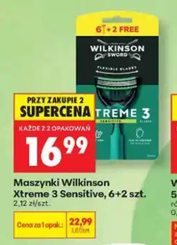 Biedronka Maszynki do golenia Wilkinson Sword Xtreme 3 Sensitive 8-pak oferta