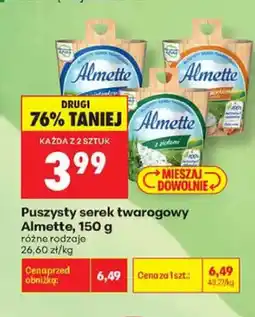 Biedronka Puszysty serek twarogowy Almette śmietankowy oferta