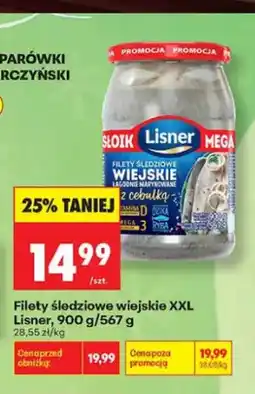 Biedronka Filety śledziowe wiejskie z cebulką XXL Lisner oferta