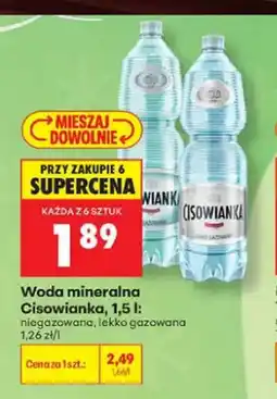 Biedronka Woda mineralna niegazowana Cisowianka oferta