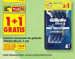 Biedronka Maszynki do golenia Gillette Blue3 Plus Comfort 4-pak oferta