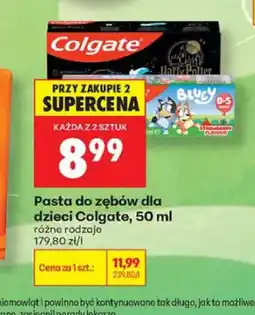 Biedronka Pasta do zębów dla dzieci Colgate Harry Potter oferta