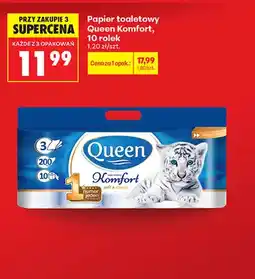 Biedronka Papier toaletowy Queen Komfort 10-pak oferta