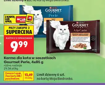 Biedronka Karma dla kota w saszetkach Gourmet Perle 4-pak oferta