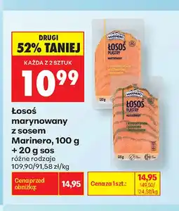 Biedronka Łosoś marynowany z pieprzem i sosem musztardowo-miodowym Marinero oferta