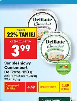 Biedronka Ser pleśniowy Camembert Delikate z czarnuszką oferta