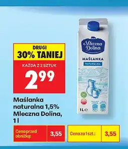Biedronka Maślanka naturalna Mleczna Dolina 1,5% oferta