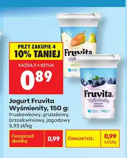 Biedronka Jogurt Fruvita Wyśmienity truskawkowy oferta