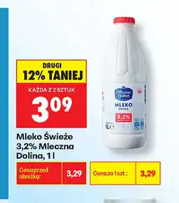 Biedronka Mleko świeże Mleczna Dolina 3,2% oferta