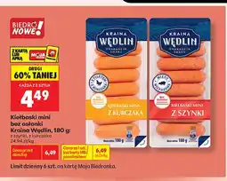 Biedronka Kiełbaski mini bez osłonki z kurczaka Kraina Wędlin oferta