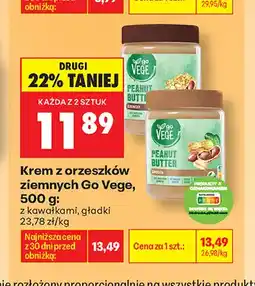 Biedronka Krem z orzeszków ziemnych Go Vege gładki oferta