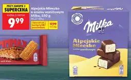 Biedronka Alpejskie Mleczko o smaku waniliowym Milka oferta