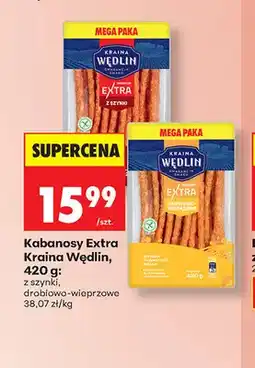 Biedronka Kabanosy Extra drobiowo-wieprzowe Kraina Wędlin oferta