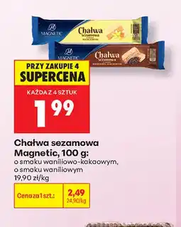 Biedronka Chałwa sezamowa o smaku waniliowym Magnetic oferta