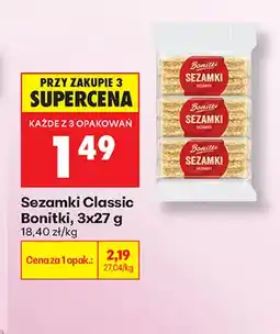Biedronka Sezamki Classic Bonitki 3-pak oferta