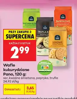 Biedronka Wafle kukurydziane kwaśna śmietana Pano oferta