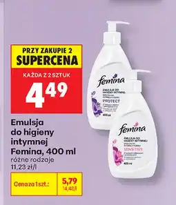 Biedronka Emulsja do higieny intymnej Femina Protect oferta
