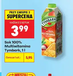 Biedronka Sok multiwitamina Tymbark 100% oferta
