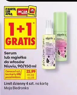 Biedronka Serum do włosów Niuviu oferta