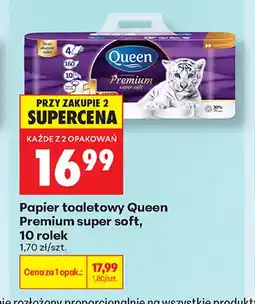 Biedronka Papier toaletowy Queen Premium super soft 10-pak oferta