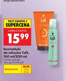 Biedronka Żel do włosów Taft Maxx Power oferta