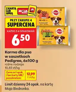 Biedronka Karma dla psa w saszetkach Pedigree 6-pak oferta