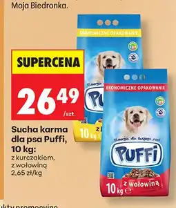 Biedronka Sucha karma dla psa Puffi z kurczakiem oferta