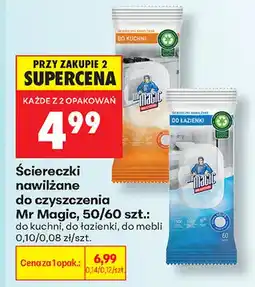 Biedronka Ściereczki nawilżane do czyszczenia Mr Magic do kuchni oferta