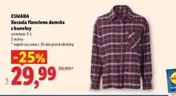 Lidl ESMARA Koszula flanelowa damska z bawełny oferta