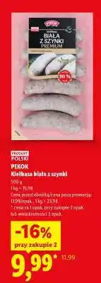 Lidl PIKOK Kiełbasa biała z szynki oferta