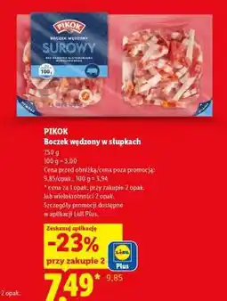 Lidl PIKOK Boczek wędzony w słupkach oferta