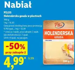 Lidl PILOS Holenderska gouda w plastrach oferta