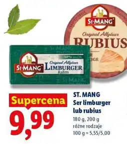 Lidl ST. MANG Ser limburger lub rubius oferta
