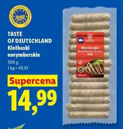 Lidl TASTE OF DEUTSCHLAND Kiełbaski norymberskie oferta
