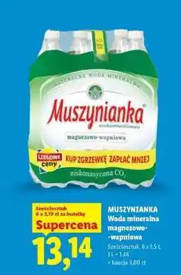 Lidl MUSZYNIANKA Woda mineralna magnezowo- -wapniowa oferta