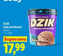 Lidl DZIK Lody proteinowe oferta
