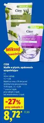 Lidl Cien Mydło w płynie, opakowanie uzupełniające oferta