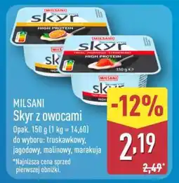 ALDI MILSANI Skyr z owocami oferta