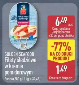ALDI GOLDEN SEAFOOD Filety śledziowe w kremie pomidorowym oferta