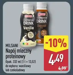 ALDI MILSANI Napój mleczny proteinowy oferta