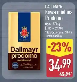 ALDI DALLMAYR Kawa mielona Prodomo oferta