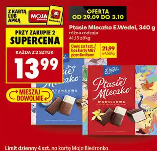 Biedronka Ptasie Mleczko E.Wedel oferta