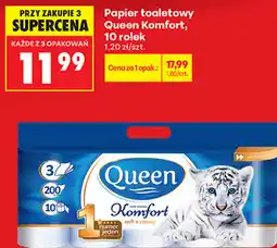 Biedronka Papier toaletowy Queen Komfort, 10 rolek oferta