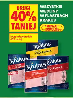 Biedronka Wędliny w plastrach Krakus oferta