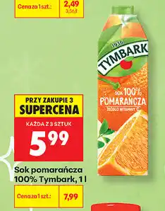Biedronka Sok pomarańczowy 100% Tymbark oferta