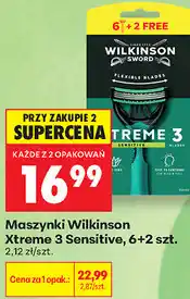 Biedronka Maszynki Wilkinson Xtreme 3 Sensitive, 6+2 szt oferta