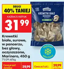 Biedronka Krewetki białe, surowe, w pancerzu, bez głowy, oczyszczone Marinero oferta