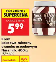 Biedronka Krem kakaowo-mleczny o smaku orzechowym Nussmilk oferta